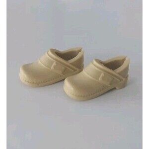 MATTEL TAN CLOG SHOES BARBIE FASHIONISTAS FASHION FOOTWEAR ACCESSORY NURSING